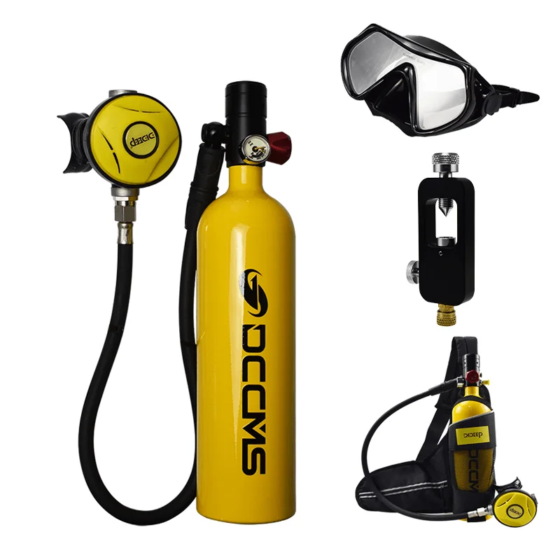 Windproof tee1L Scuba Oxygen Cylinder Air Tank Underwater Breathing Equipment Pump Tool Set