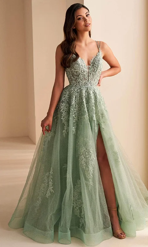 TightraceEllie Wilde EW36226 - Beaded Dual Straps Prom Gown