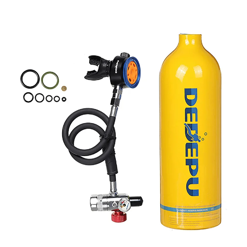 Windproof vest1L Mini Scuba Oxygen Cylinder Air Tank Underwater Breathing Diving Valve Kit Set