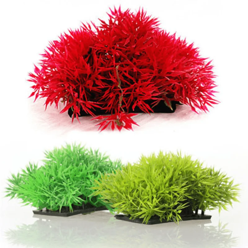 Breathable jacketArtificial Grass Aquarium Decor Water Weeds Ornament Plant Fish Tank Decorations & Ornaments