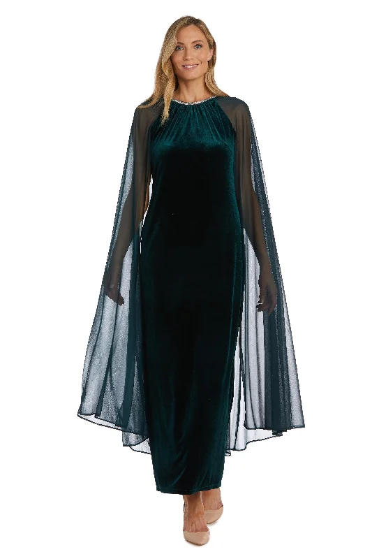 TightcontrolR&M Richards 2642P Long Formal Petite Cape Dress