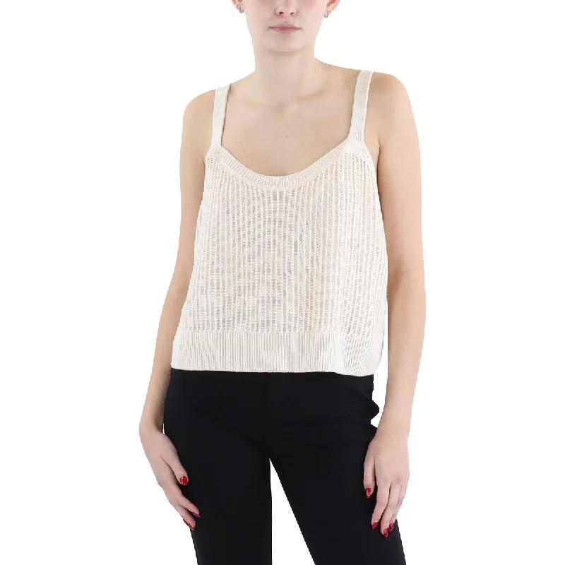 High-visibility vestWomens Linen Blend Textured Tank Top