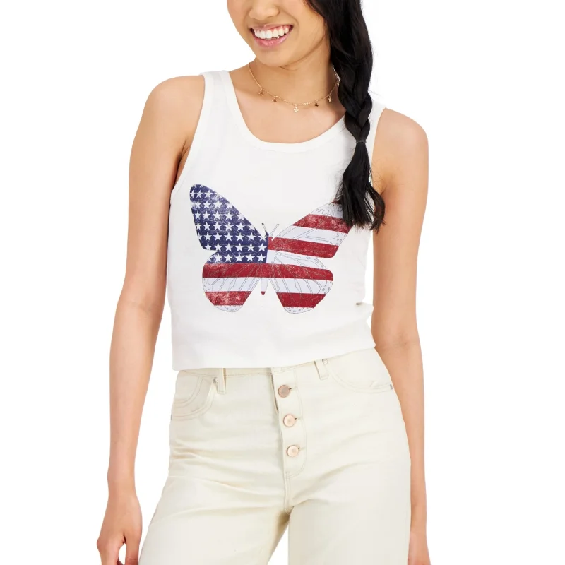 High-visibility hoodieGRAYSON / THREADS -  Usa Butterfly Graphic-Print Tank Top