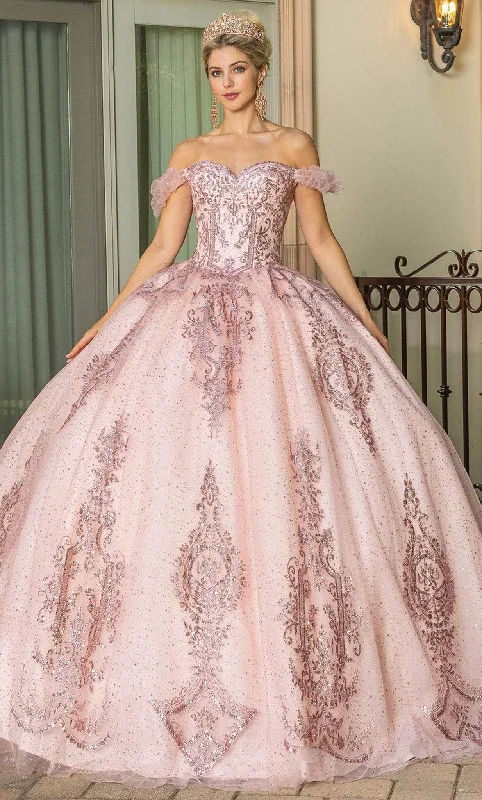 TightyogaDancing Queen 1803 - Ruffled Off-Shoulder Ballgown