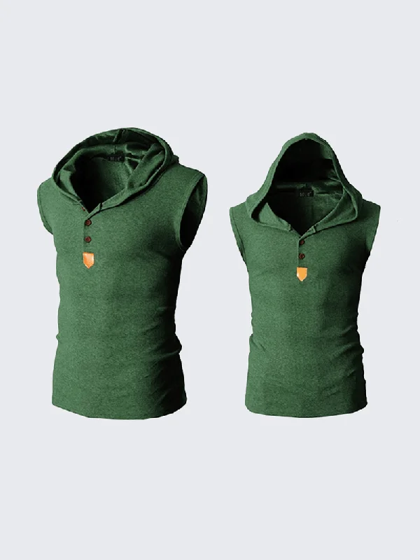 Hiking hoodieSlim Fit Hooded Sport Tank Tops