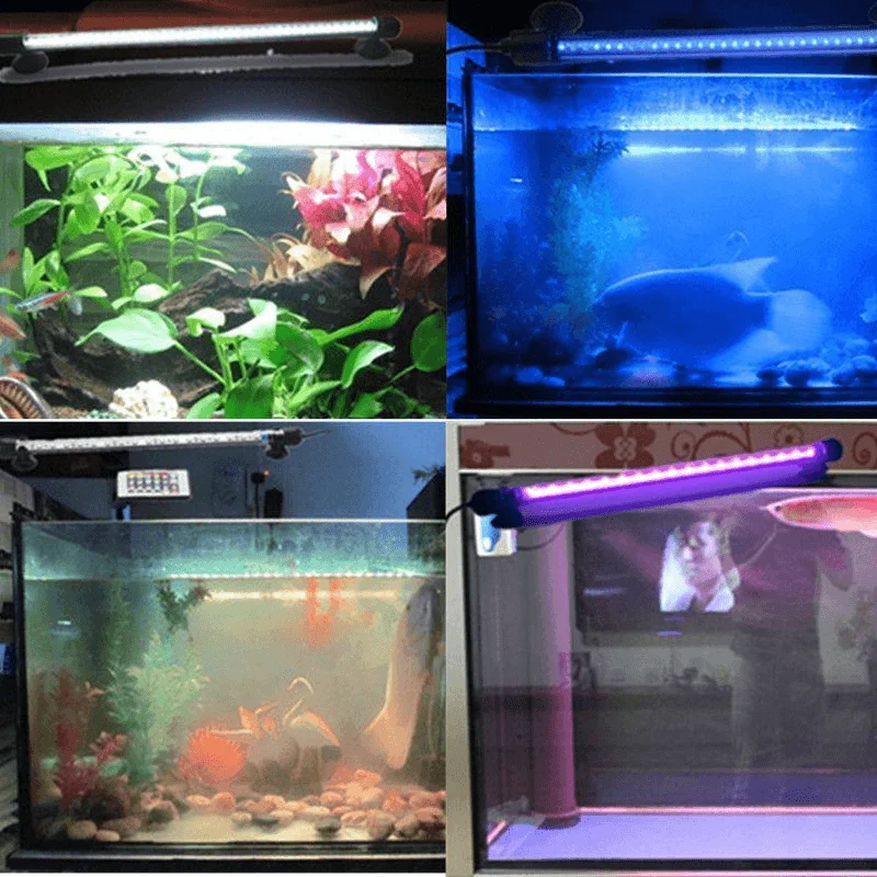 Outdoor tank112CM 13.4W IP68 Waterproof 66PCS LED Aquarium Light RGB Remote LED Fish Tank Light Submersible