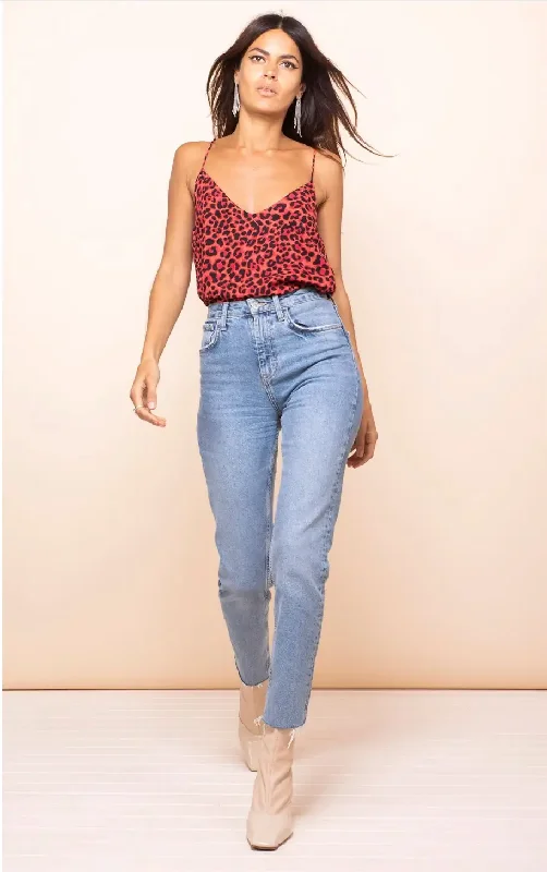 Sports singletBirdie Cami Top in Red Leopard