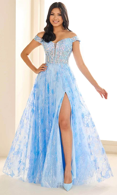 TightwadEllie Wilde EW36039 - Glittered Off Shoulder Prom Gown