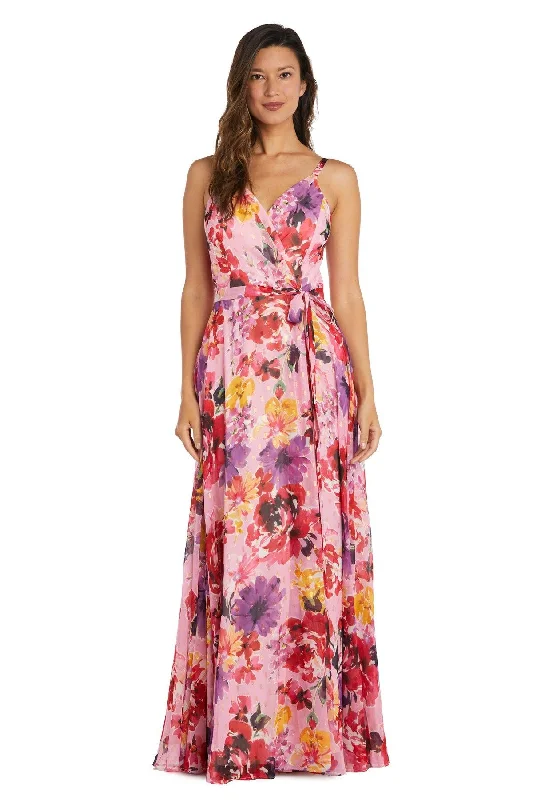 TightshoeNightway Long Formal Floral Print Dress 22164