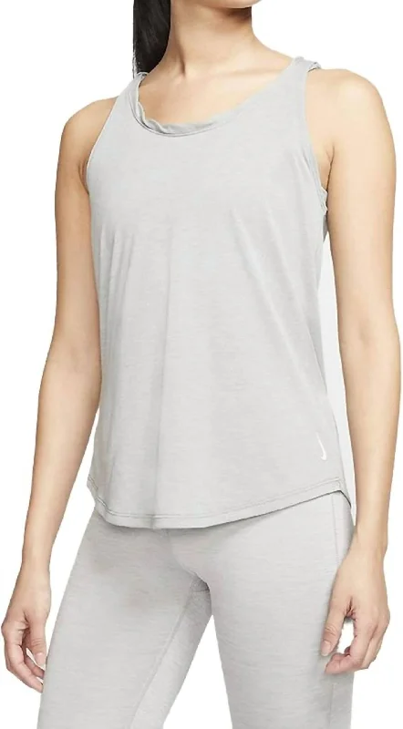 Women's Yoga Twist Tank In Grainy Gray/hemp