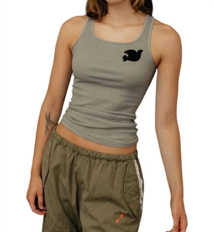 Hiking hoodieSuper Vintage Tank Top In Silver Feet