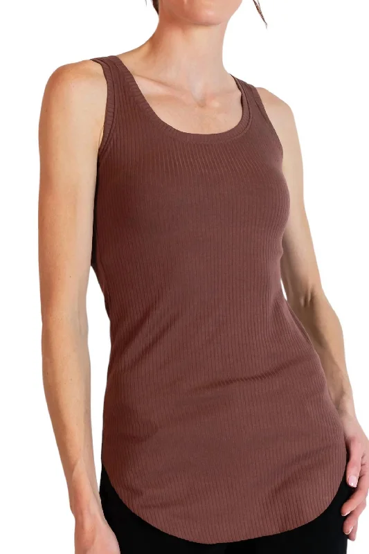 Reflective teeHedy Tunic Tank In Brick