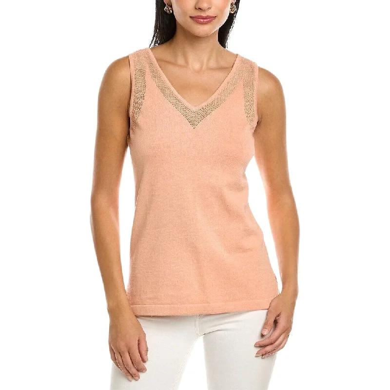 Gym jacketANNE KLEIN - V-Neck Knit Tank Top