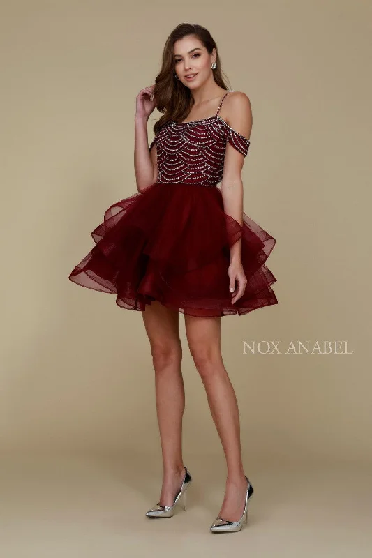 TightyogaShort Off The Shoulder Prom Homecoming Dress