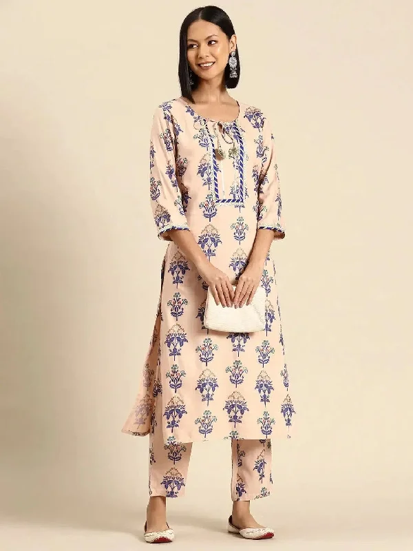 Kurta Pyajama with gota work in Light Pink