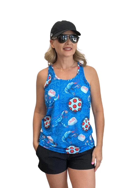 Breathable tankLobster Pickleball Racerback Tank Top