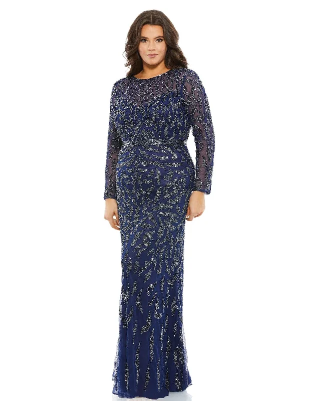 TightdeadlineMac Duggal 5519 Long Sleeve Formal Long Dress