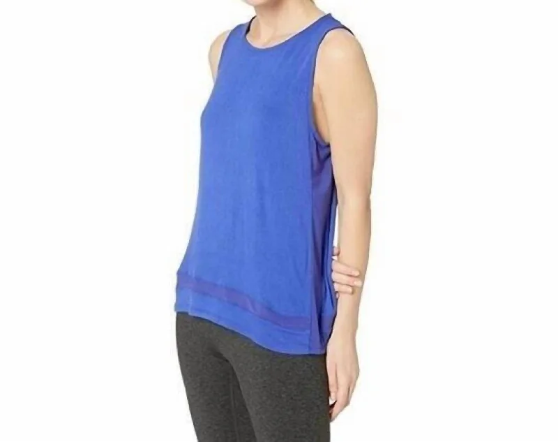 Gym vestPerformance Panel Gym Mesh Tank Top In Blue