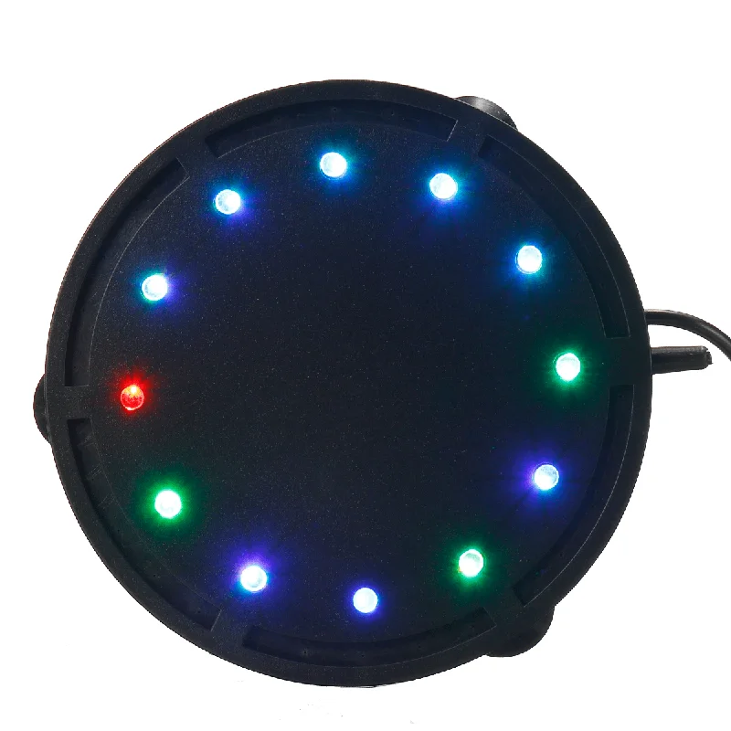 Reflective jacket12 RGB Leds Underwater Submersible Fish Tank Light Color Changing Air Bubble Light Waterproof Aquarium Lamp Oxygen Maker