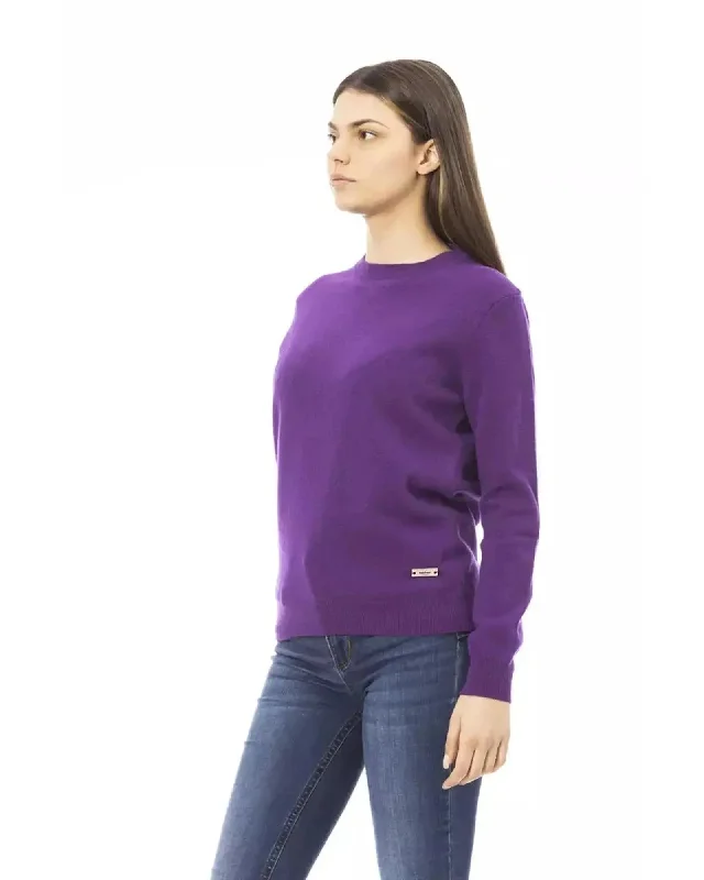 Zippered Knit TopsBaldinini Monogram Long Sleeve Sweater L Women