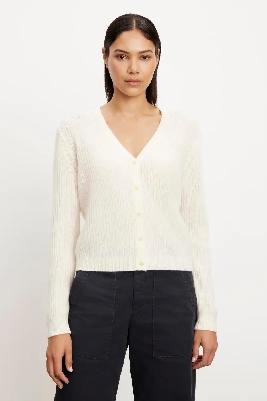 Lounge Knit TopsCORALIE CASHMERE CARDIGAN