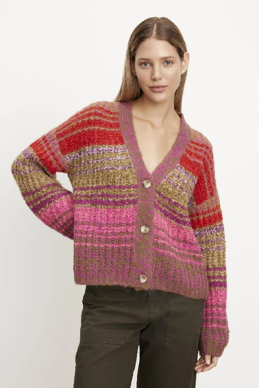 Artist Knit TopsEDDIE STRIPED CARDIGAN