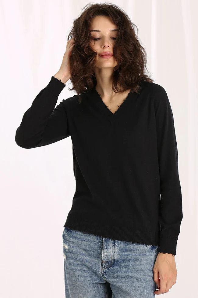 Yoga Knit TopsFine Cashmere Distressed