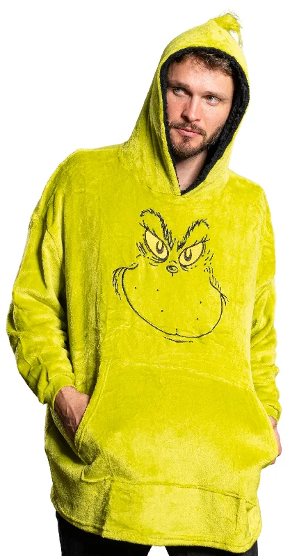 Mohair Knit TopsGrinch Face Sleep Poncho