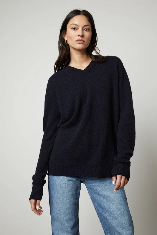 V-Neck Knit TopsHARMONY CASHMERE V-NECK SWEATER