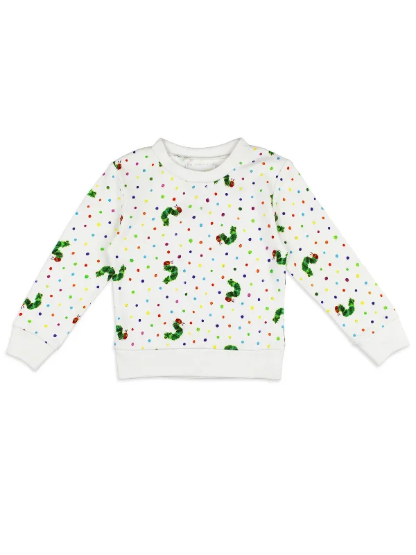 Camping Knit TopsKids' Organic Crewneck Sweatshirt, Caterpillar