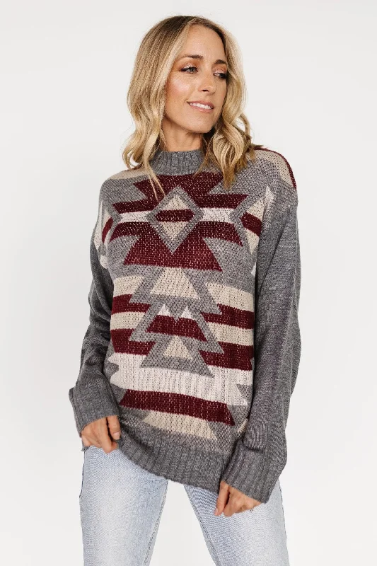 Painted Knit TopsLolo Knit Sweater | Gray Multi