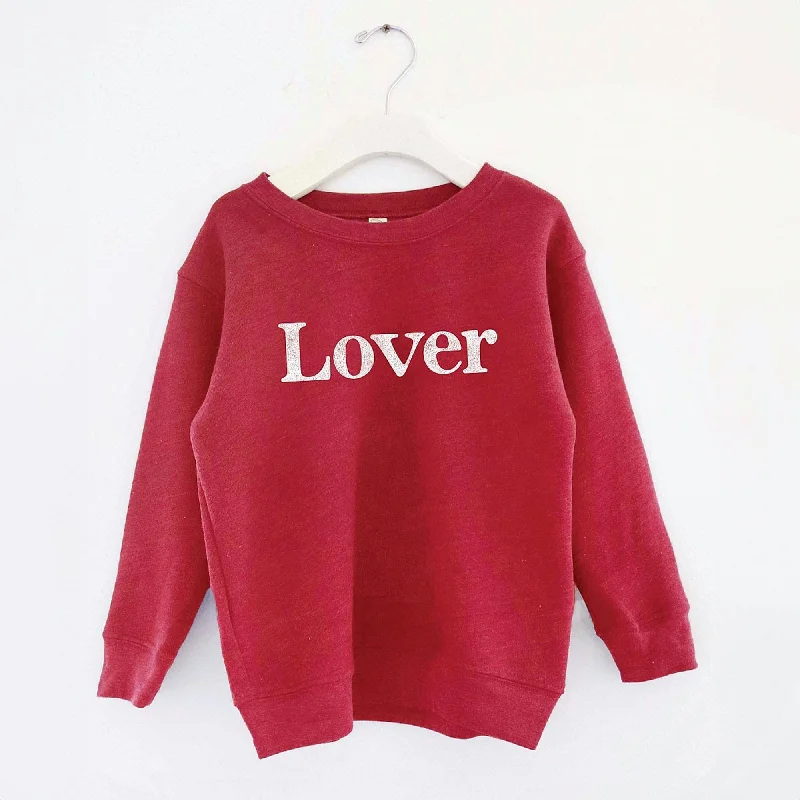 Fringed Knit TopsLover Typewriter Toddler Graphic Sweatshirt, Cranberry Heather