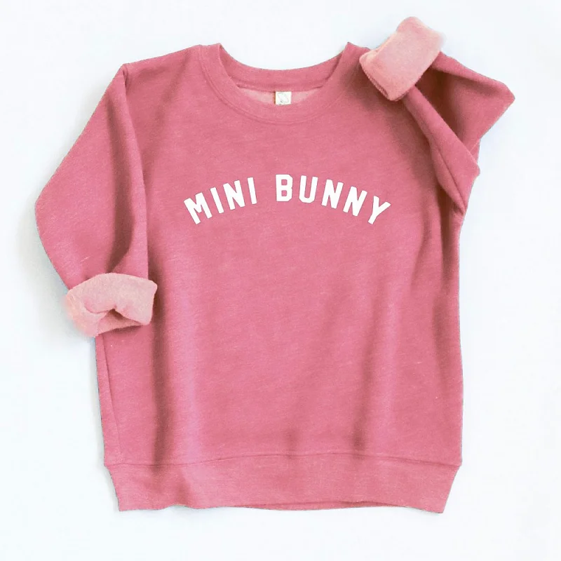 Athletic Knit TopsMini Bunny Toddler Graphic Sweatshirt, Mauve