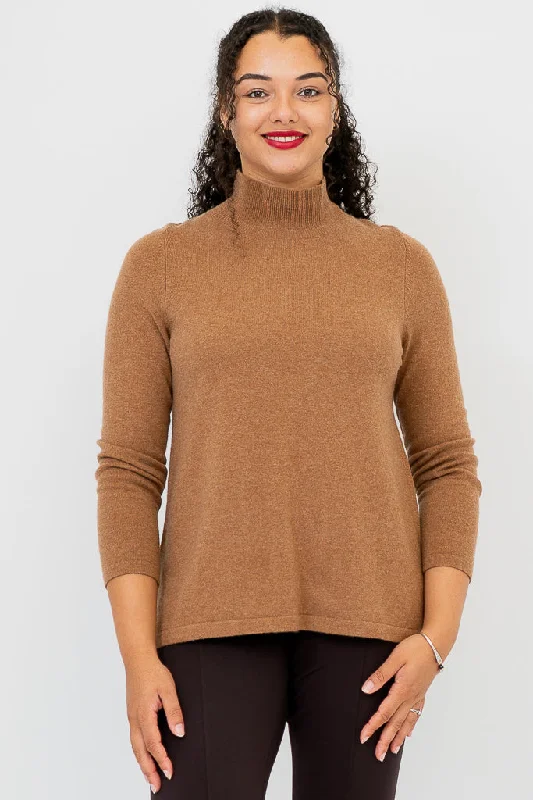 Cashmere Knit TopsSimmon Sweater, Coffee, Wool Cashmere