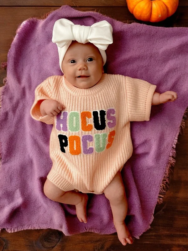 Metallic Knit TopsSweater Romper, Hocus Pocus