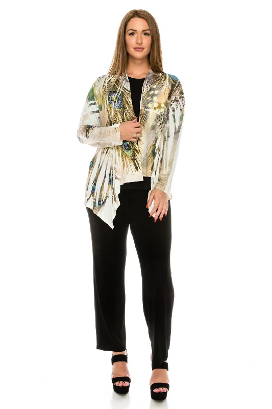 Asymmetrical JacketsMid-cut Jacket Long Sleeve Sublimation Rhinestones-4028HT-LRU1-R-U052