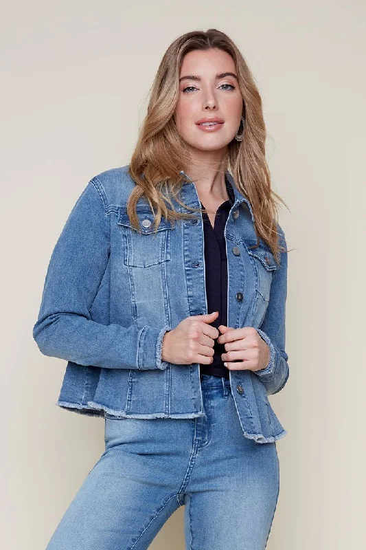 Hunting JacketsA-Line Button Front Denim Jacket