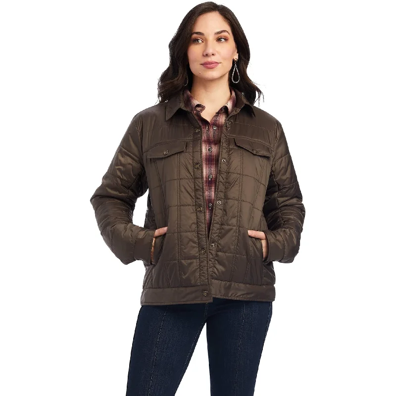 Rainproof JacketsAriat Women's Banyan Bark Puffer Trucker Jacket