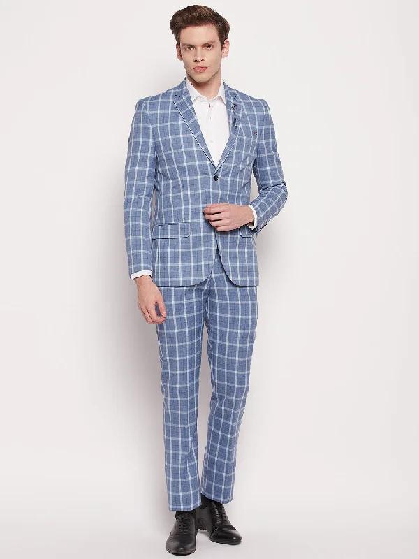 Performance JacketsMen Light Blue 2 Piece Suit