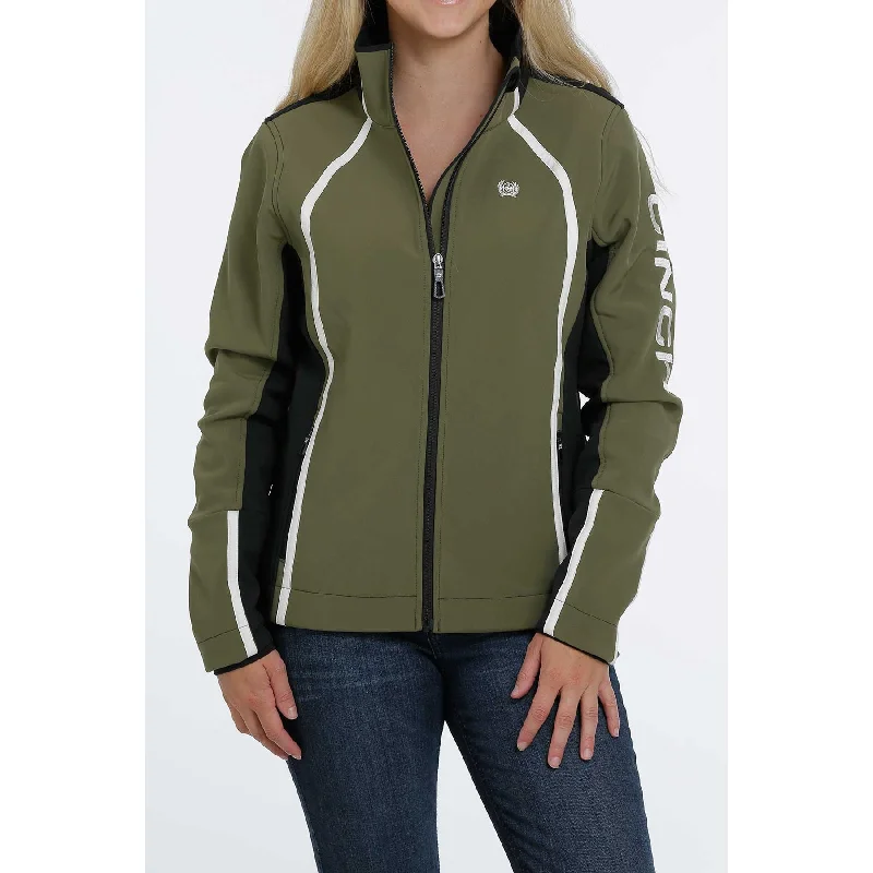 Sports Team JacketsCinch Women's Color Blocked Bonded Olive Jacket