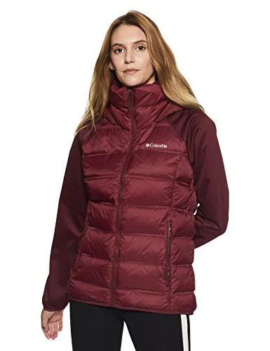 Zippered JacketsColumbia Womens Explorer Falls Hybrid Ja-Rich Wine Jacket