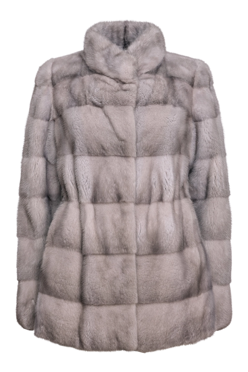 Safari JacketsHorizontal Natural Sapphire Fur Jacket