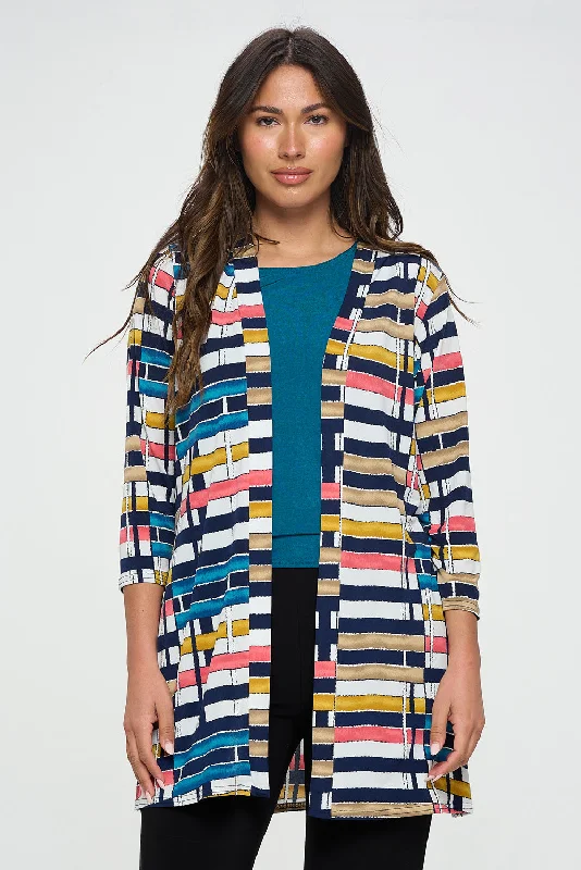 Canvas JacketsITY Duster Jacket Quarter Sleeve Print-471HT-QRP1-W358