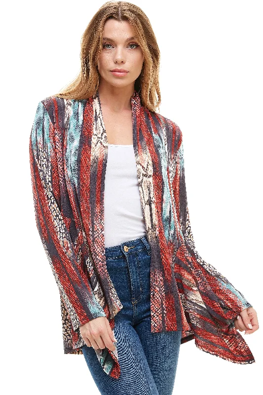 Rainproof JacketsStretchy Print Mid Cut Jacket Long Sleeve Print-4028BN-LRP1-W249