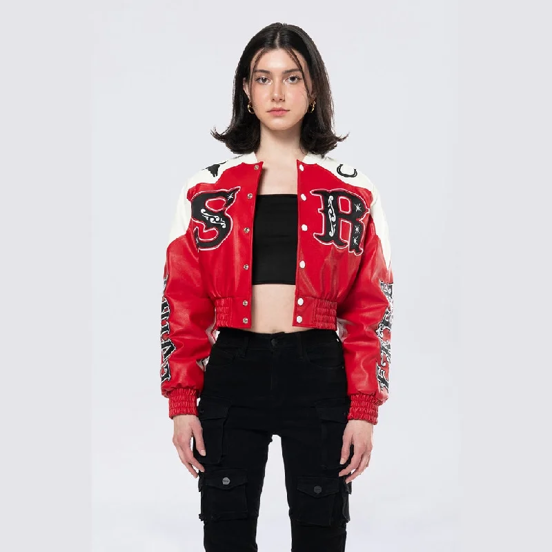 Sports Team JacketsRelaxed Rodeo Cropped Jacket - True Red