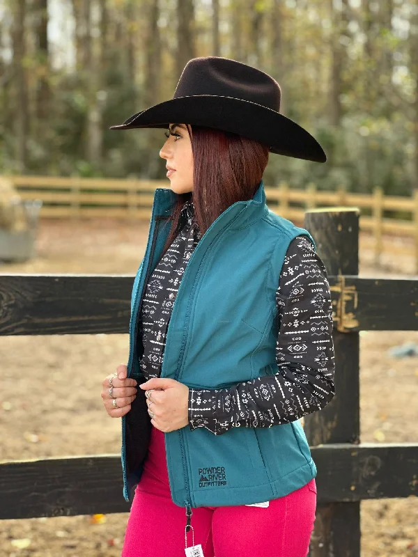 Pocketed JacketsRock&Roll Womens Panhandle Teal Vest