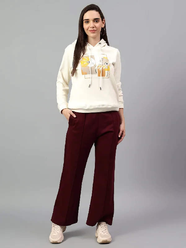 Sheer JacketsWomen's Wine Solid Casual Winter Trouser