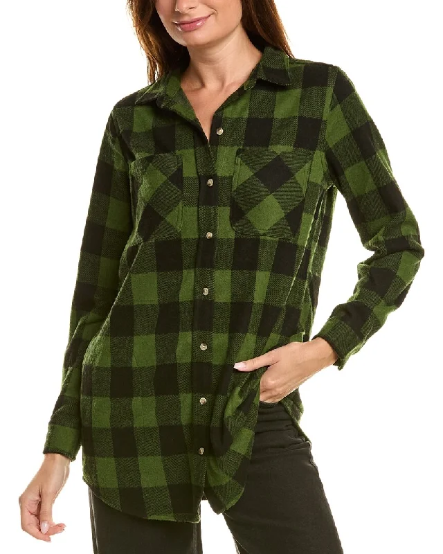 Metallic Shirtsbeachlunchlounge Sally Brushed Flannel Shirt