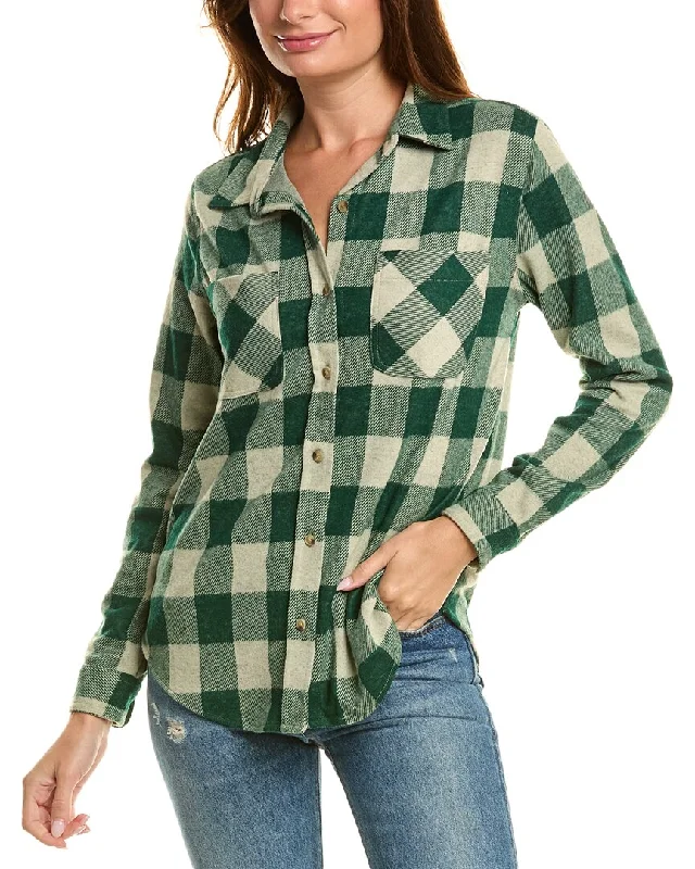 Zippered Shirtsbeachlunchlounge Sally Brushed Flannel Shirt