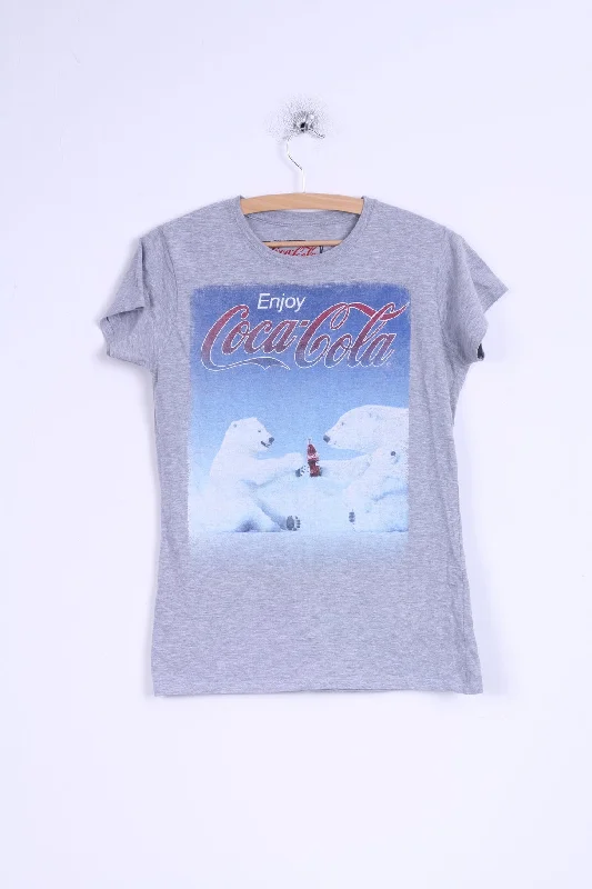 Hemp ShirtsCoca Cola Womens M T- Shirt Cotton Grey bear Coca Cola Graphic